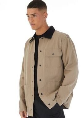 Vans Off The Wall Chore Coat XS Canvas Barn Jacket Corduroy Collar Utility
